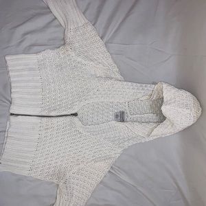 cropped knitted guess hoodie